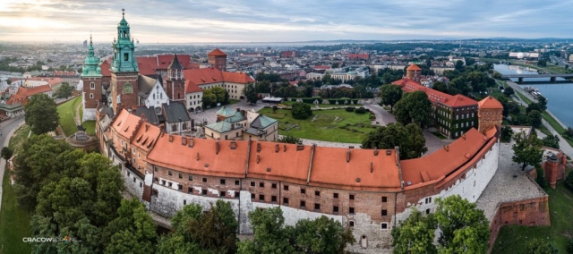 panorama wawelu z lotu ptaka