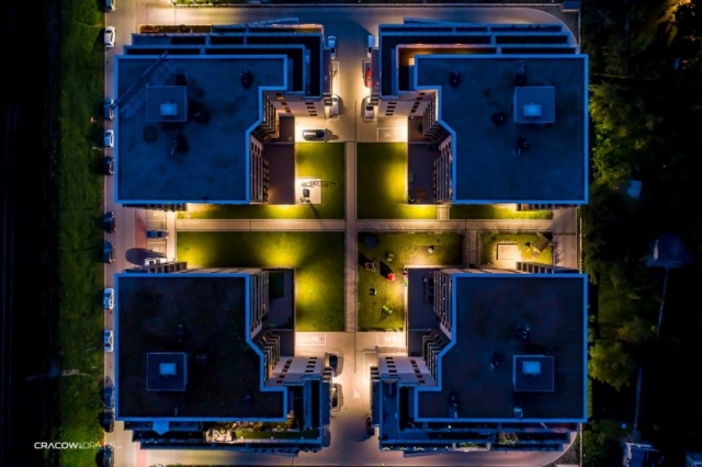 zdjęcia osiedla z drona Kraków
