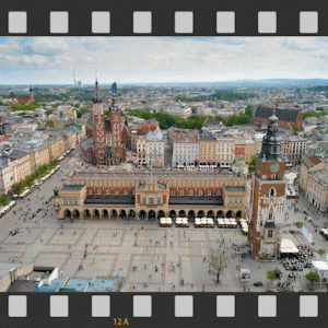 ujęcia z drona rynek w Krakowie