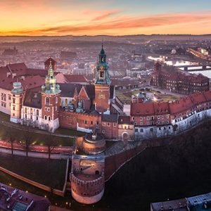 Zdjęcie Wawelu z drona
