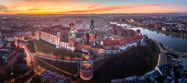 Zdjęcie Wawelu z drona