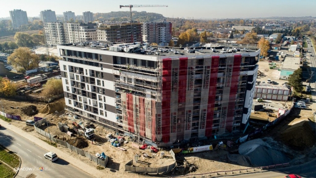 filmowanie nowego osiedla z drona