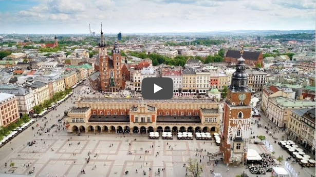Rynek Główny Kraków z drona 4K